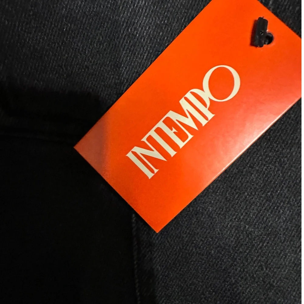 Women’s Intempo Black Washed Belted Denim Jumpsuit Size 16 NWT - Picture 12 of 14